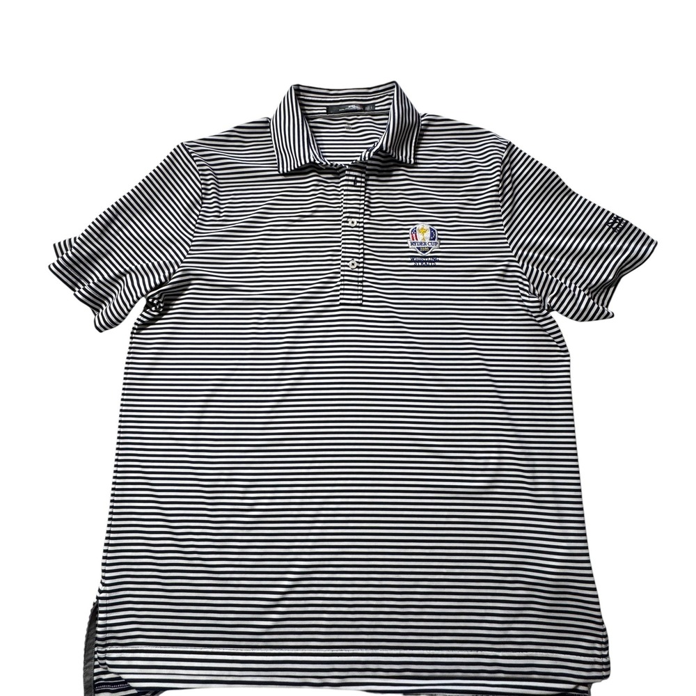 RLX Ralph Lauren Polo Women Large Blue Ryder Cup 2020 Whistling Straits Golf Top